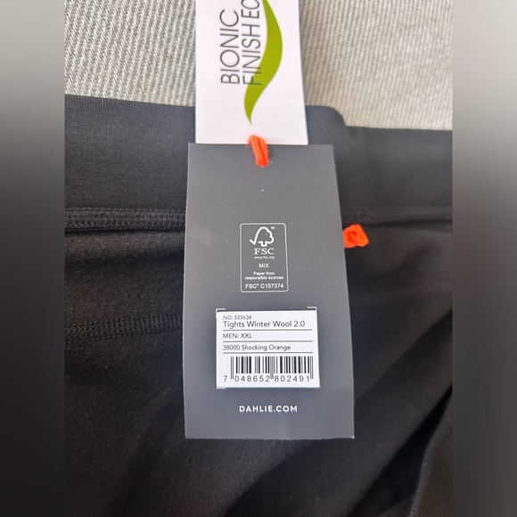 Bjorn Daehlie Winter Wool 2.0 Tights - Shocking Orange Men's XXL Running - Picture 10 of 10